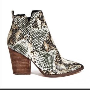 Guess faux snake skin bootie.